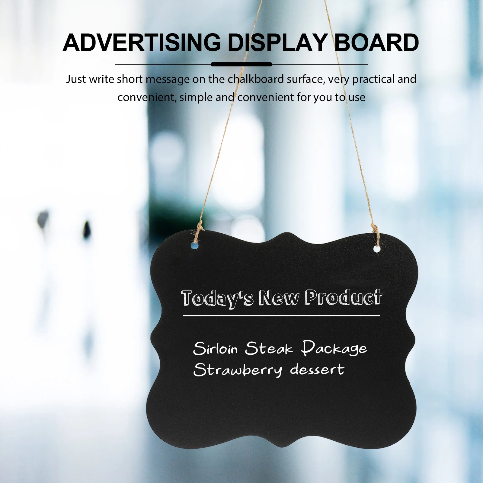 

Wall Hanging Double Sided Memo Board Small Chalkboard Sign Door Message Board Hanging Blackboard Practical Decorative for Home