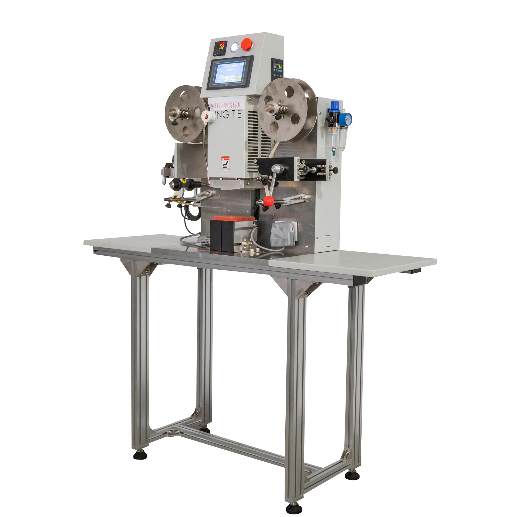 Electric Automatic Heat Press Machine for Roll and Neck Labels Pants More