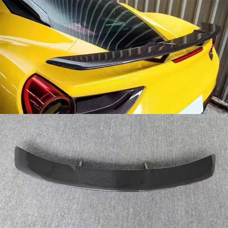

For Ferrari 488 GTB 2015-2019 Real Dry Carbon Fiber Tail Wing Wing Rear Trunk Lip Car Accessories Refit Decoration Spoiler Kit