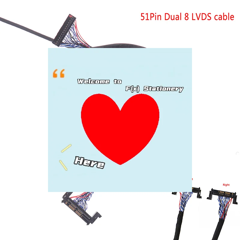FIR-E51PIN LVDS Cable 2 Ch 8-bit 51 Pins 51pin Dual 8 LVDS Cable LCD Panel-F(x)