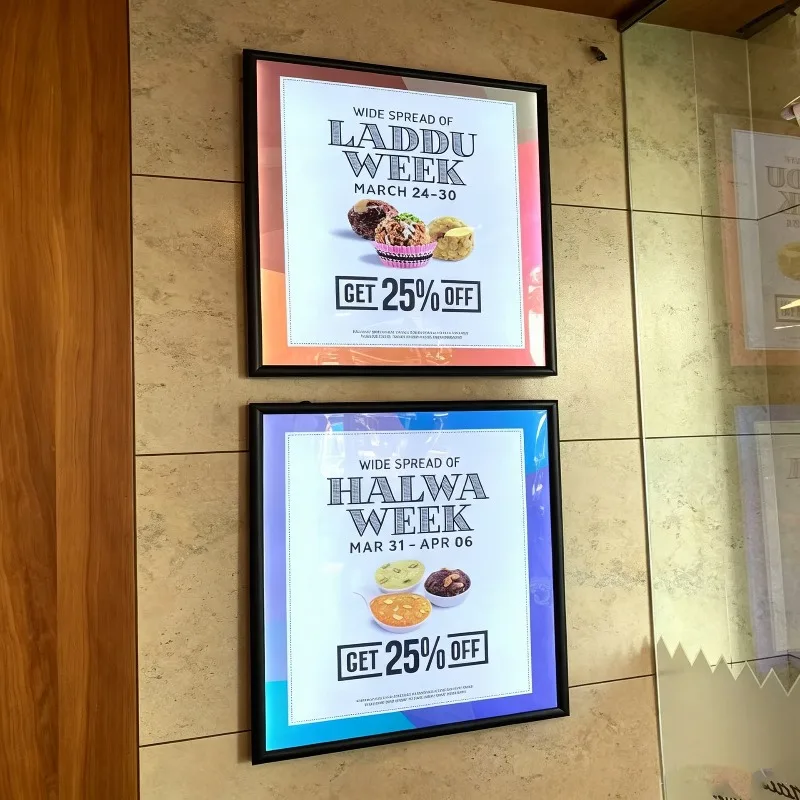 Deposit-New aluminum alloy ultra-thin advertising light box Magnetic light box