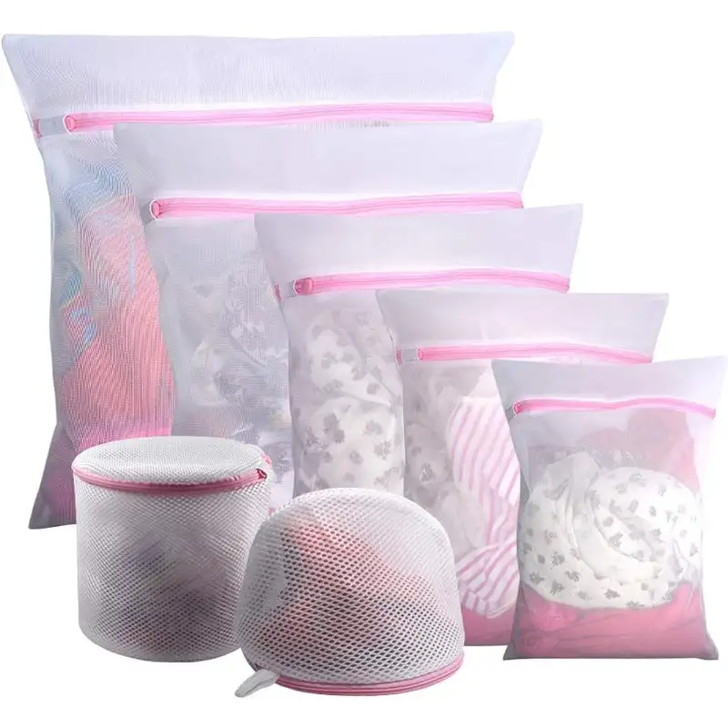 

7Pcs Mesh Laundry Bags for Delicates with Premium Zipper, Travel Storage Organize Bag, Clothing Washing Bags