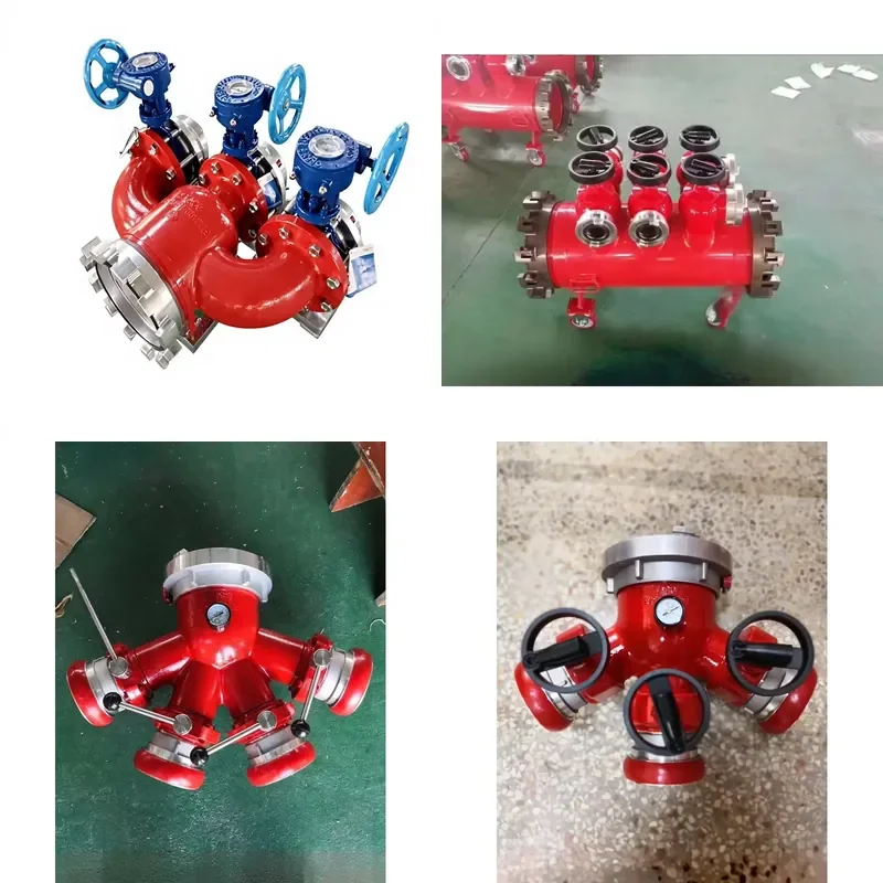 2026 JMFIRE Model 300 Firefighting 4-way 5-way Water Distributor Stainless Steel Self-locking Connector Large-diameter