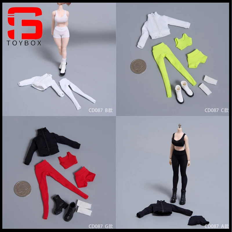 

cdtoys cd087 1/12 Scale Female High Elasticity Sportswear Yoga Clothes Set Model For 6'' Soldier Action Figure Body Dolls