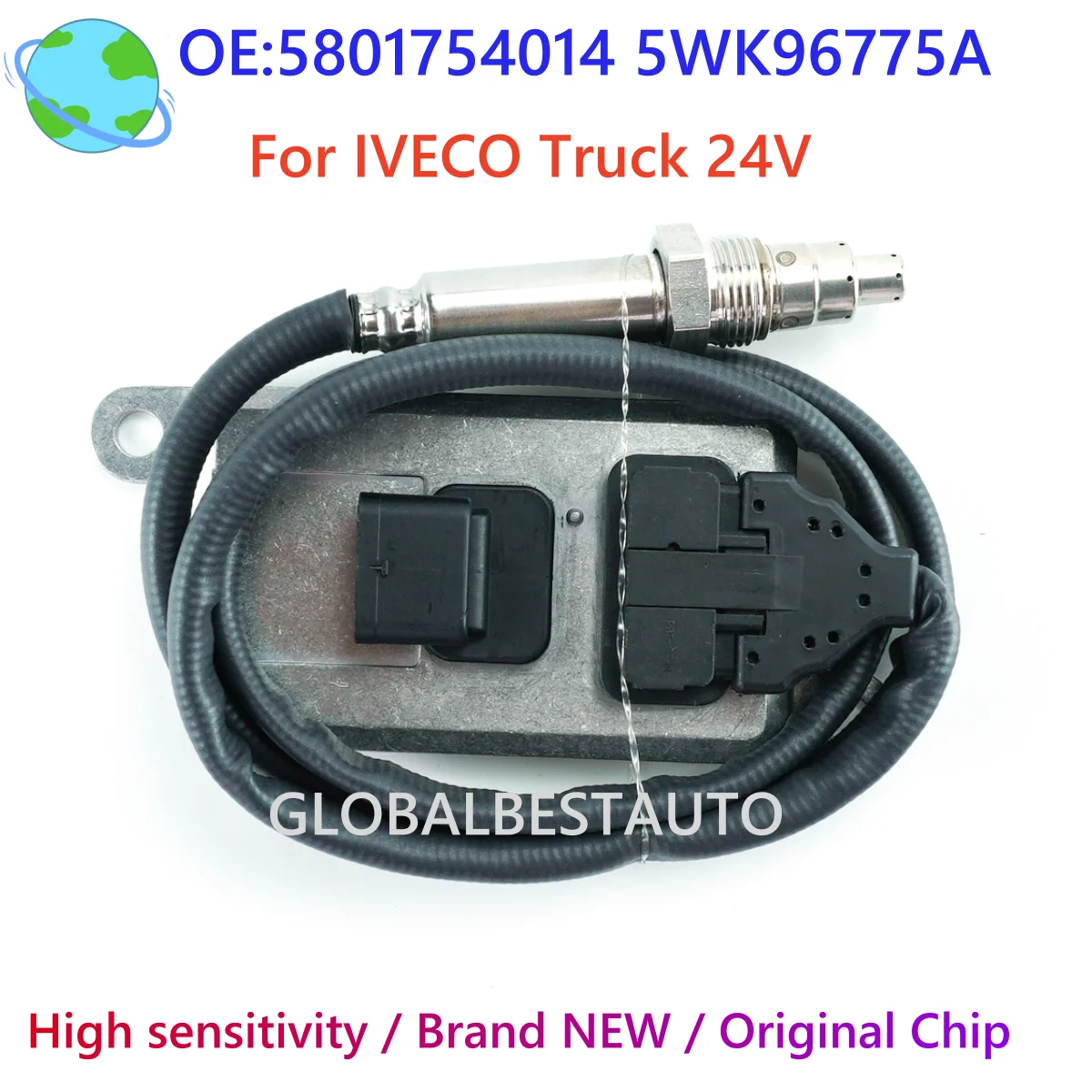 NEW 5WK96775A 5801754014 5WK9 6775A NOX Sensor Nitrogen Oxygen Sensor 24V Compatible with IVECO Truck Part High Quality Chip