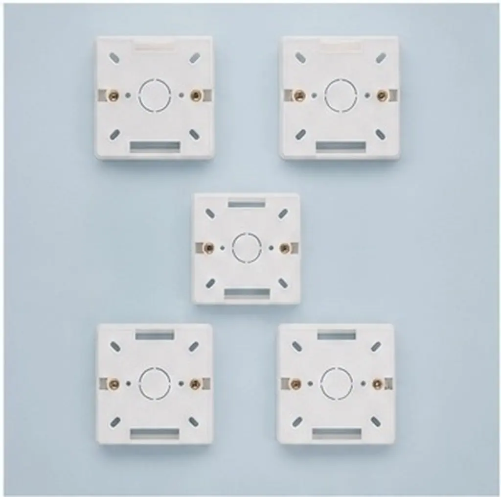 5Pcs Rv Surface Mount PVC Electrical Junction Box Weatherproof Trailer Wiring Box for Utility Trailer Accessories Outdoor