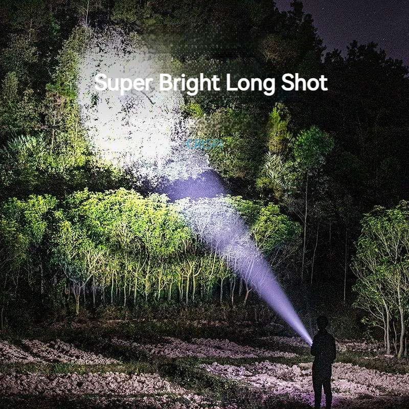 Smiling Shark 622E Super Bright LED Flashlight Rechargeable Zoomable Waterproof Torch Light for Outdoor Camping Hiking Lighting