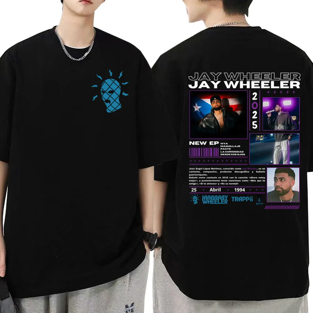 

Rapper Jay Wheeler Tour 2025 Print T Shrit Men Women Harajuku Hip Hop Gothic Streetwear Casual Short Sleeves Oversized Tee Shrit