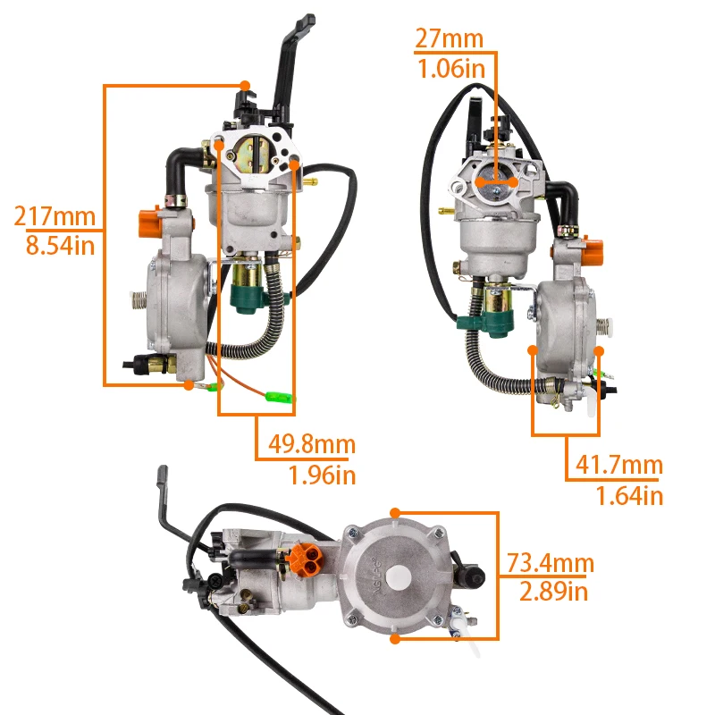 188F LPG/NG Generator Carburetor Dual Fuel For Honda GX390 GX420 190F 11HP 13HP Gas Oline Engine Carb