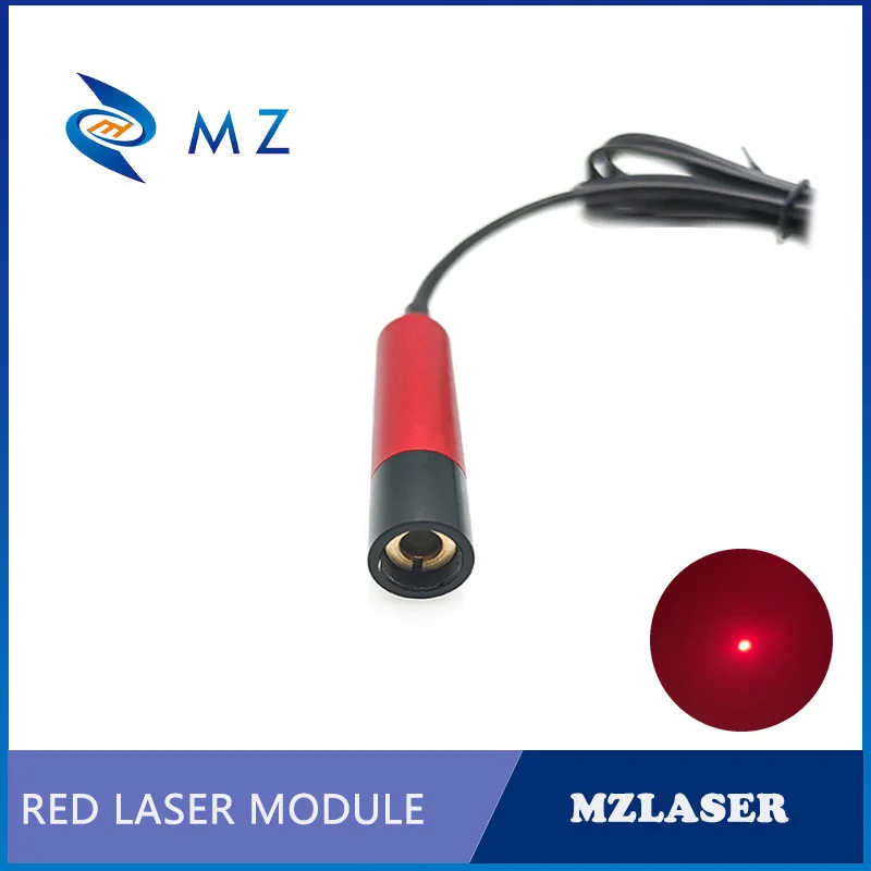 Red Dot Laser Diode Module Hot Selling Compact Mini Adjustable Focusing D12mm 650nm 200mW 3V Spot Laser Industrial Grade