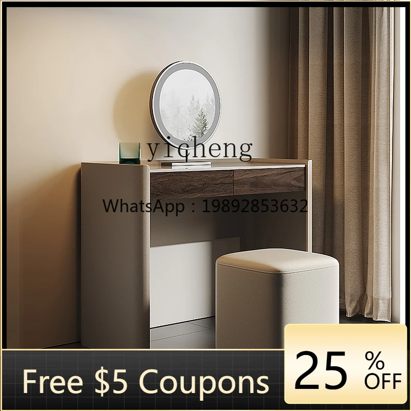 

Ультраузкий минималистичный комод-тумба R1 из каменной плиты для углового окна, интегрированный компьютерный стол