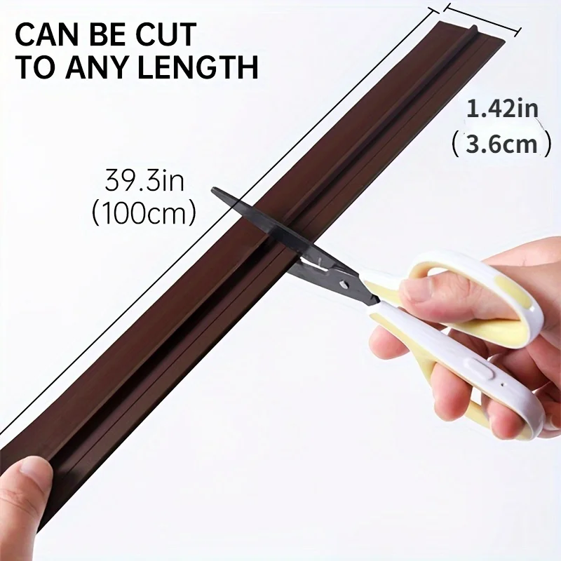 1 قطعة سدادة مسودة الباب تحت ختم الباب، 1.4 بوصة عرض × 39 بوصة L كنس الباب للأبواب الخارجية والداخلية، مانع نافذة الباب #4