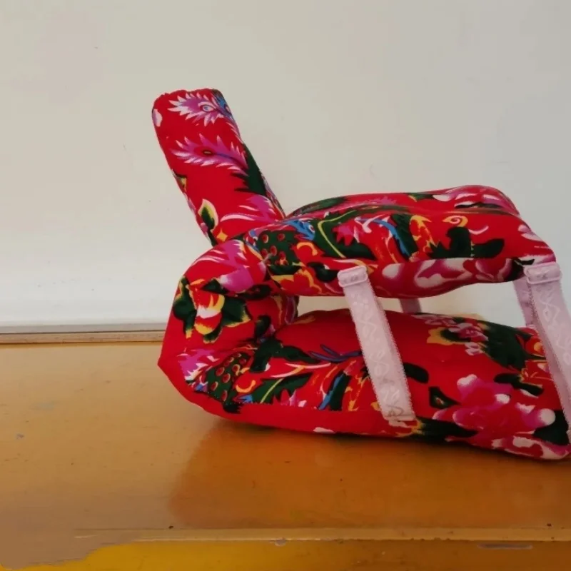 

Handmade Men Floral Cotton T-Briefs Elastic Waistband Filled Cotton Puffy Warm Thong Fetish Panties FKK Dance Party Costume BF