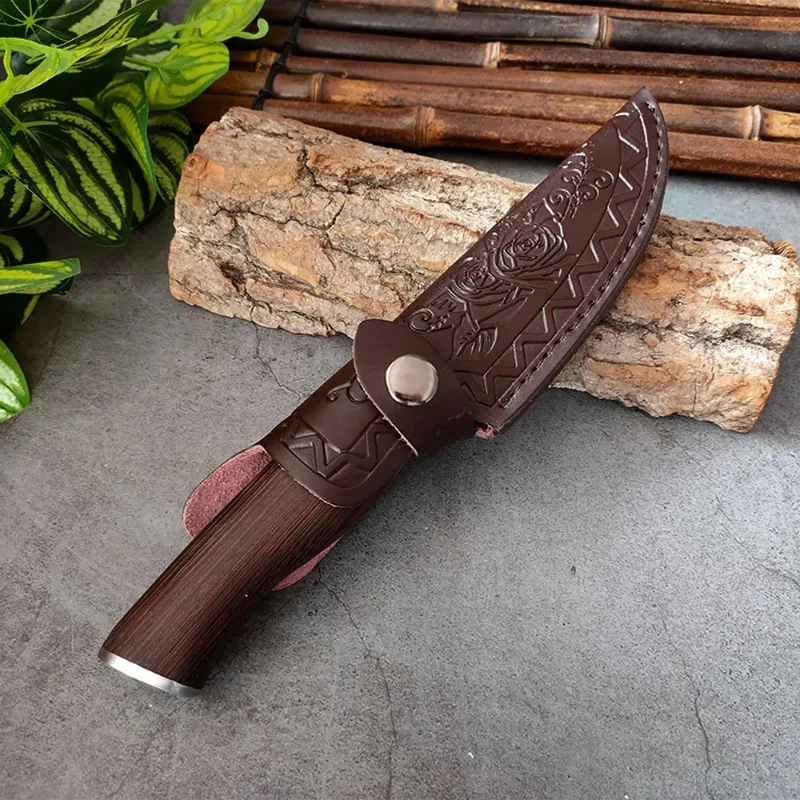 Stainless Steel Boning Fishing Knives for Meat Fruit Vegetables Kitchen Chef Butcher Knife Wood Handle Kitchen Tools