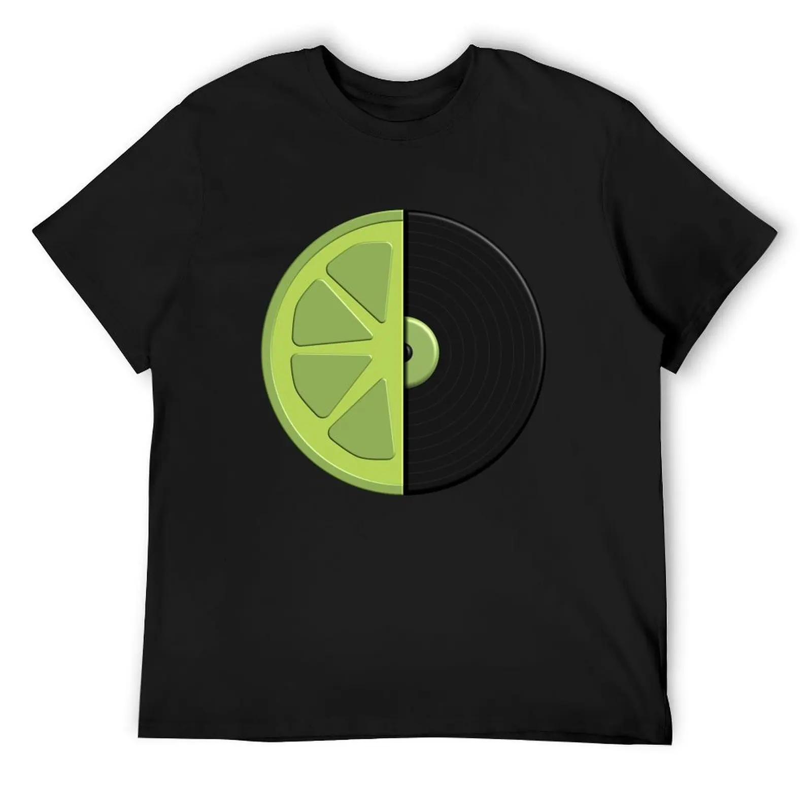 

Vinyl Record Lime Fruit Summer Snacks and Vinyl Tracks T-Shirt quick drying heavyweights men clothes