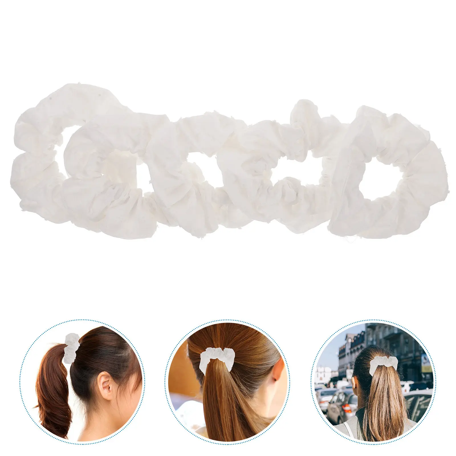 

5Pcs Tie Dye Cotton Scrunchies for Women High Elasticity Hair Ties Large Soft Ponytail Holders Thick Hair Accessories Girls