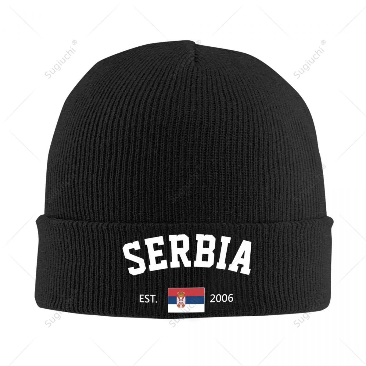 Knitted Hat Unisex Serbia EST.2006 Independence Day For Men Women Boys Winter Autumn Beanie Cap Warm Bonnet