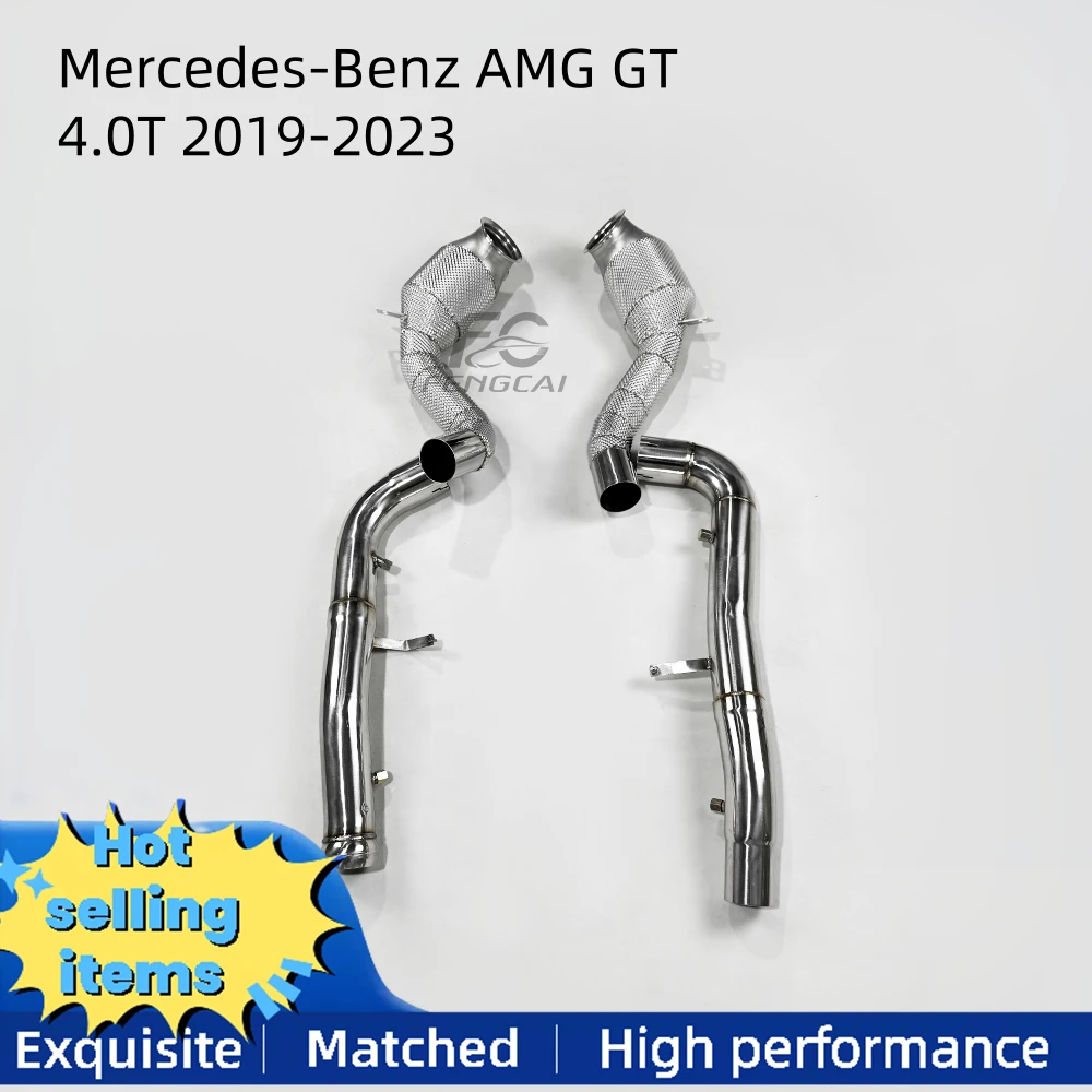 

High performance stainless steel exhaust downpipe for Mercedes-Benz AMG GT 4.0T 2019-2023 exhaust system with/without catalysis