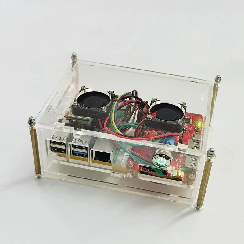 For UPS Uninterruptible Power Supply Programmable, Expansion Board, Clear Acrylic Case, Kit