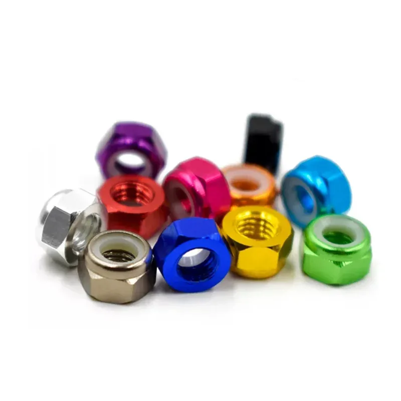 Dado autobloccante in alluminio riutilizzabile con resistenza alle vibrazioni affidabile per applicazioni di smontaggio frequenti M2 M3 M6 M8