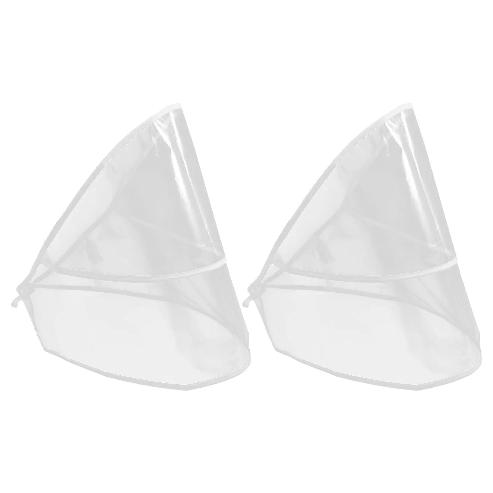 2Pcs Clear Waterproof Rain Bonnet Hat Cover Transparent Plastic Rain Hat Scarf Protect Hairstyle Outdoor Hiking Commuting Travel