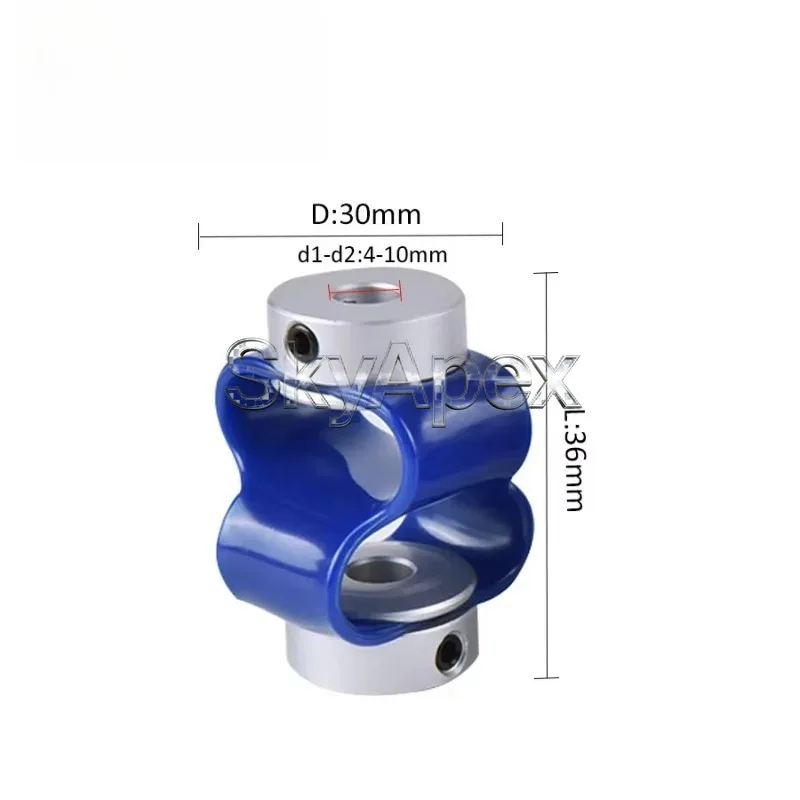 Eight Shape Coupling Aluminum Alloy Flexible Shaft Connector High Precision for Engraving Machine Servo Motor Lead Screw Gear