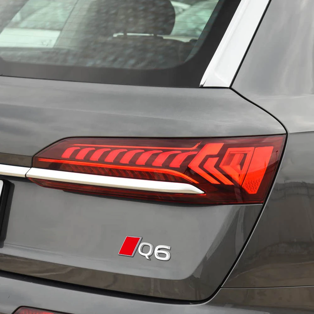 3D Aluminium Emblem Aufkleber für Audi Q3 Q4 Q5 Q6 Q7 Q8 – Auto-Styling Heckklappen-Emblem Dekoration Autozubehör – Detail 16