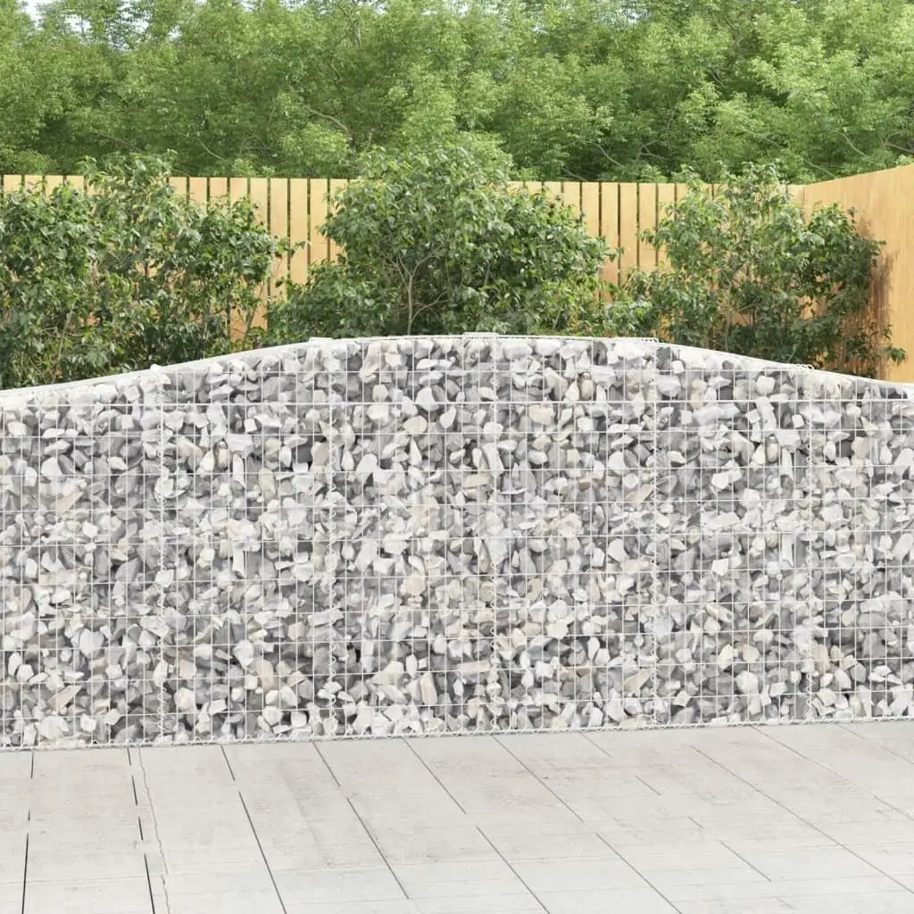 

Galvanized Iron Arched Gabion Basket 157.5x19.7x39.4/47.2 for Garden & Landscaping