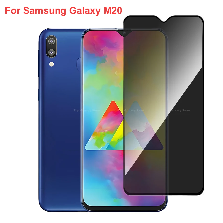 

For Samsung Galaxy M20 Anti Spy Privacy Tempered Glass Screen Protector Compatible For GalaxyM20 Full Cover Screen Phone Film
