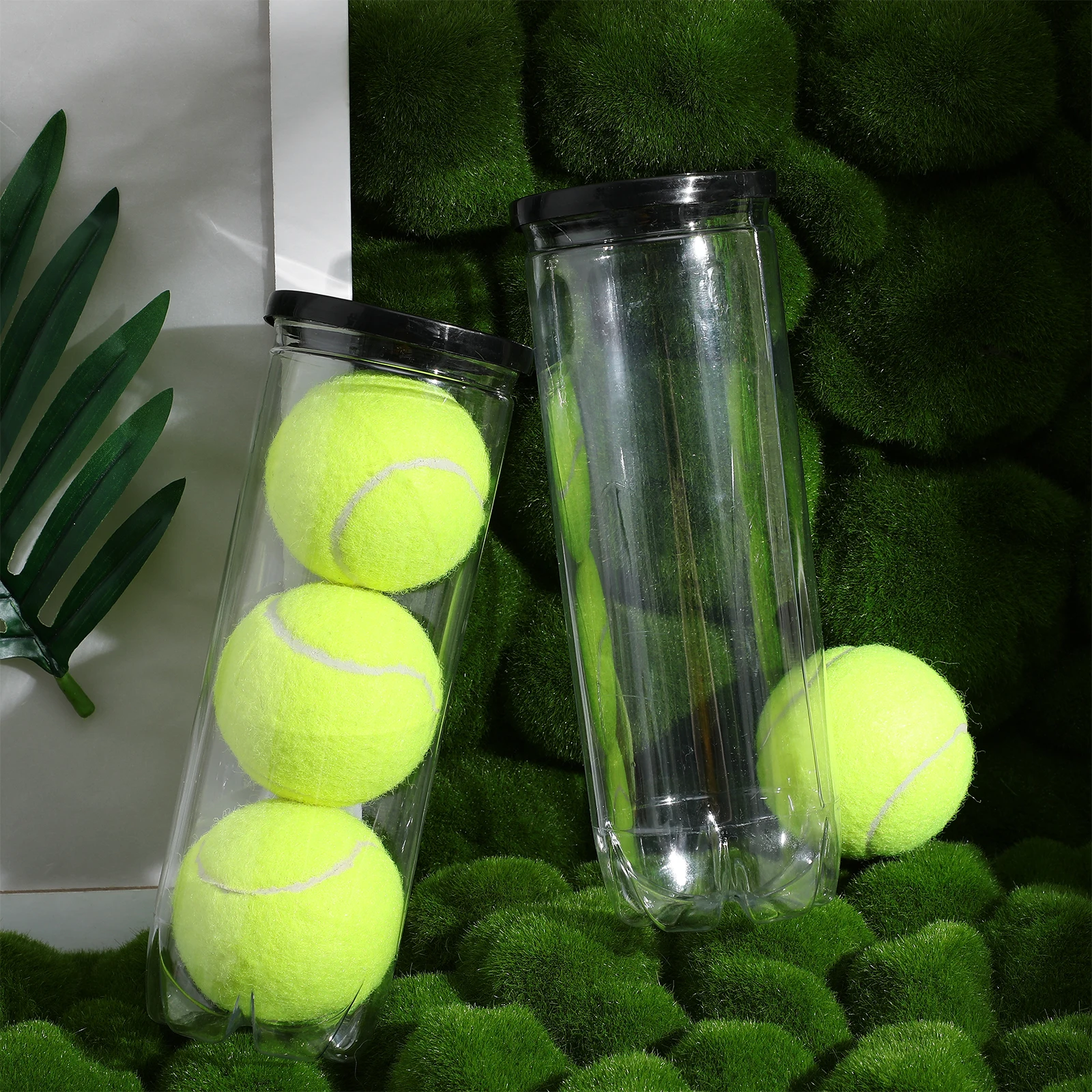 

3 Pcs Storage Bottle Tennis Cylinder Containers with Lids Pvc Plastic