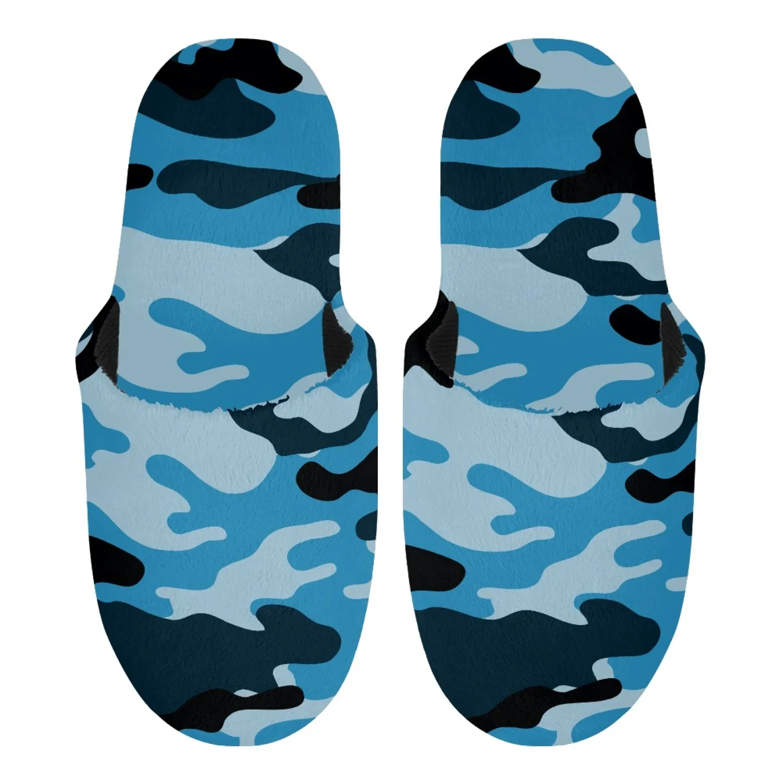 Indoor Lightweight Green Camouflage Cotton Slippers Soft Comfortable Lined With EPE Material Rubber Sole Anti-Slip Mute Design