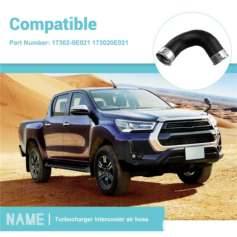 Unique Turbocharger Intercooler Air Hose 173020E021 17302-0E021 For Toyota Hilux Pickup 1GD 2GD 2020- Fortuner Innova 2015-