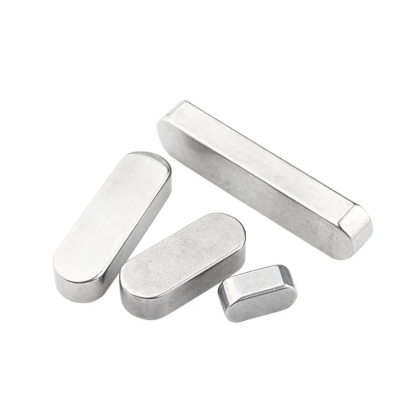 M3 M4 M5 M6 304 Stainless Steel Square Rectangular Keys Round Ends Drive Shaft Parallel Keys A2 Feather Key