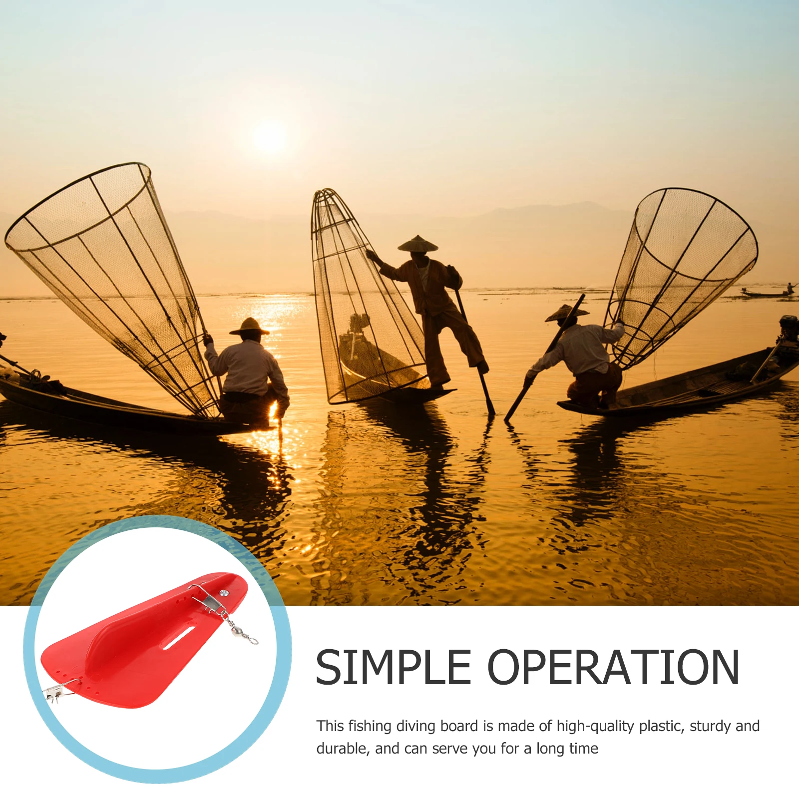 

1pc Plastic Diving Board for Fishing Trolling Adjustable Planer High Strength Reusable Lightweight Portable Fishing Tool