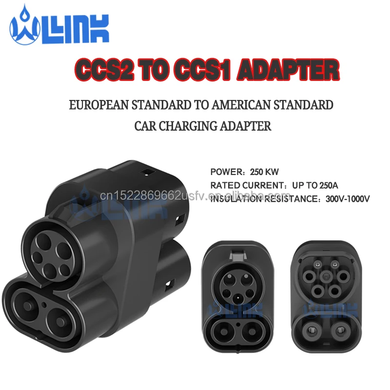 EV 소켓 DC 고속 자동차 충전기 커넥터 CCS2에서 CCS1로 CCS 콤보 1에서 CCS 콤보 2 어댑터 테슬라용 썸네일 5