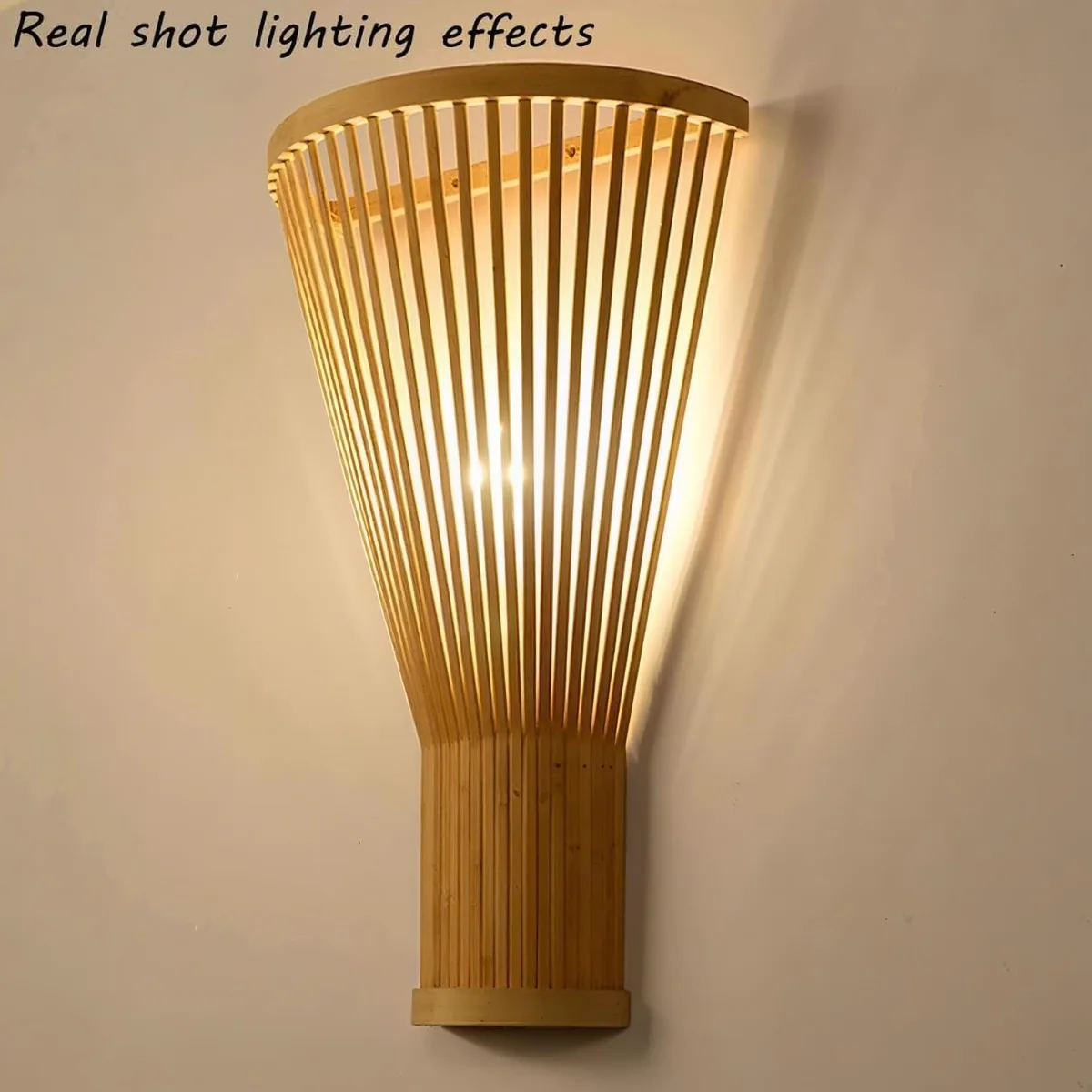 JOYINLED الإبداعية الخيزران الجدار ضوء ريفي الروطان الظل E27 الجدار الشمعدان لغرفة النوم المدخل غرفة المعيشة مدخل تجهيزات الإضاءة #3