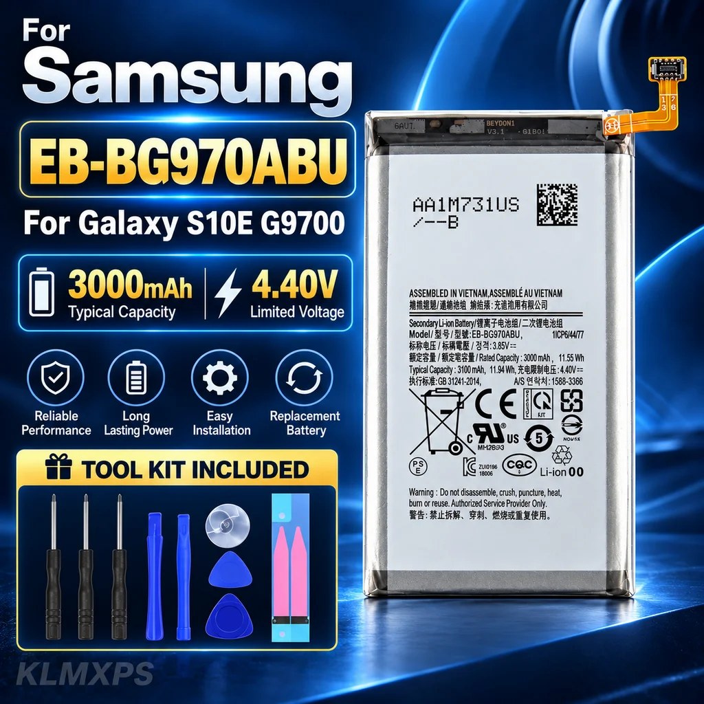 Phone Battery Replacement For Samsung Galaxy S10e G970 EB-BG970ABU Repair Part With Repair Tool Kit, Battery Replacement Part