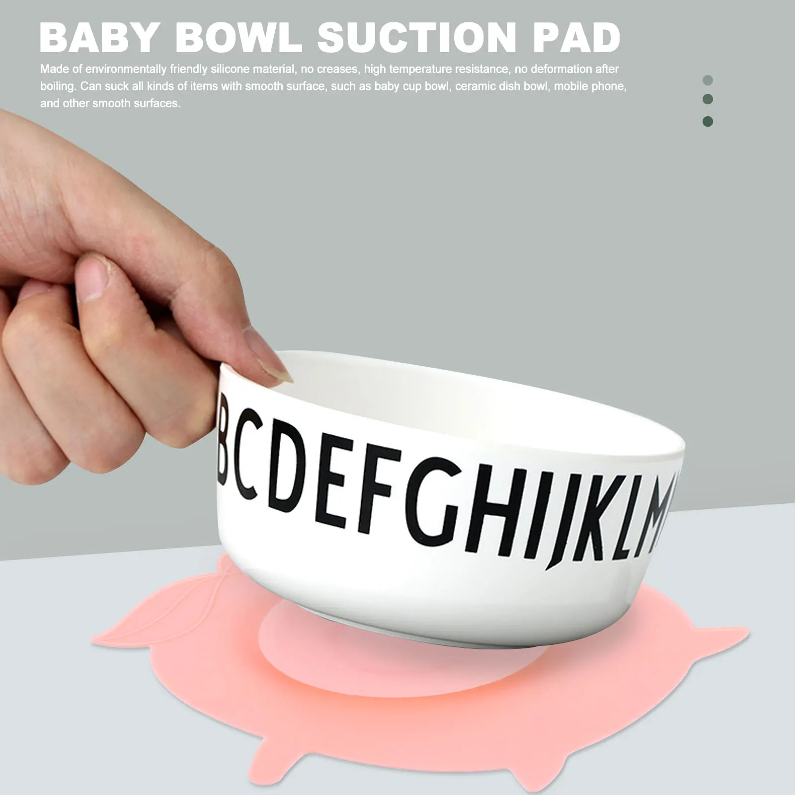 

1Pcs Silicone Baby Feeding Bowl Mat Anti-Slip Suction Cup Pad Strong Fixing Non-Slip Placemat for Kids Tableware