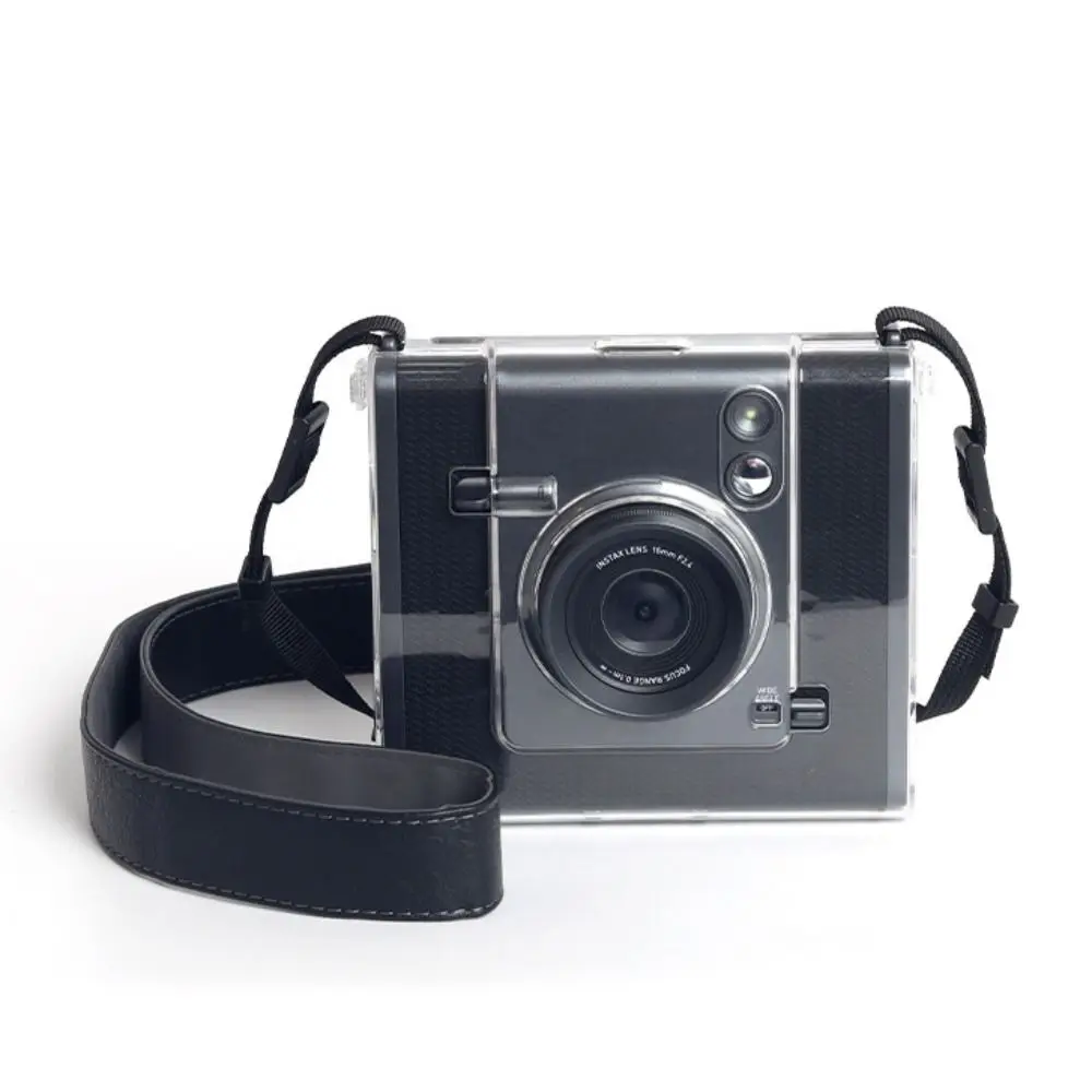 

Transparent Instant Camera Cover with Shoulder Strap Crystal Protective Shell Anti Scratch for Fujifilm Instax WIDE EVO