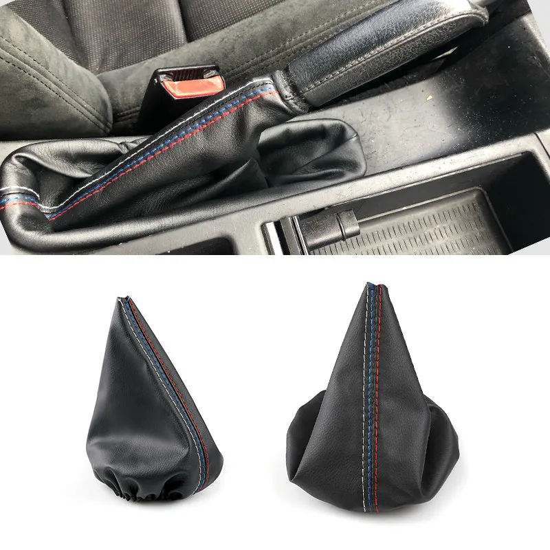 For BMW 3 Series E36 E46 E30 E34 M3 Z3 Interior Microfiber Leather Gear Shift Collars Manual Handbrake Gaiter Boot Cover Trim