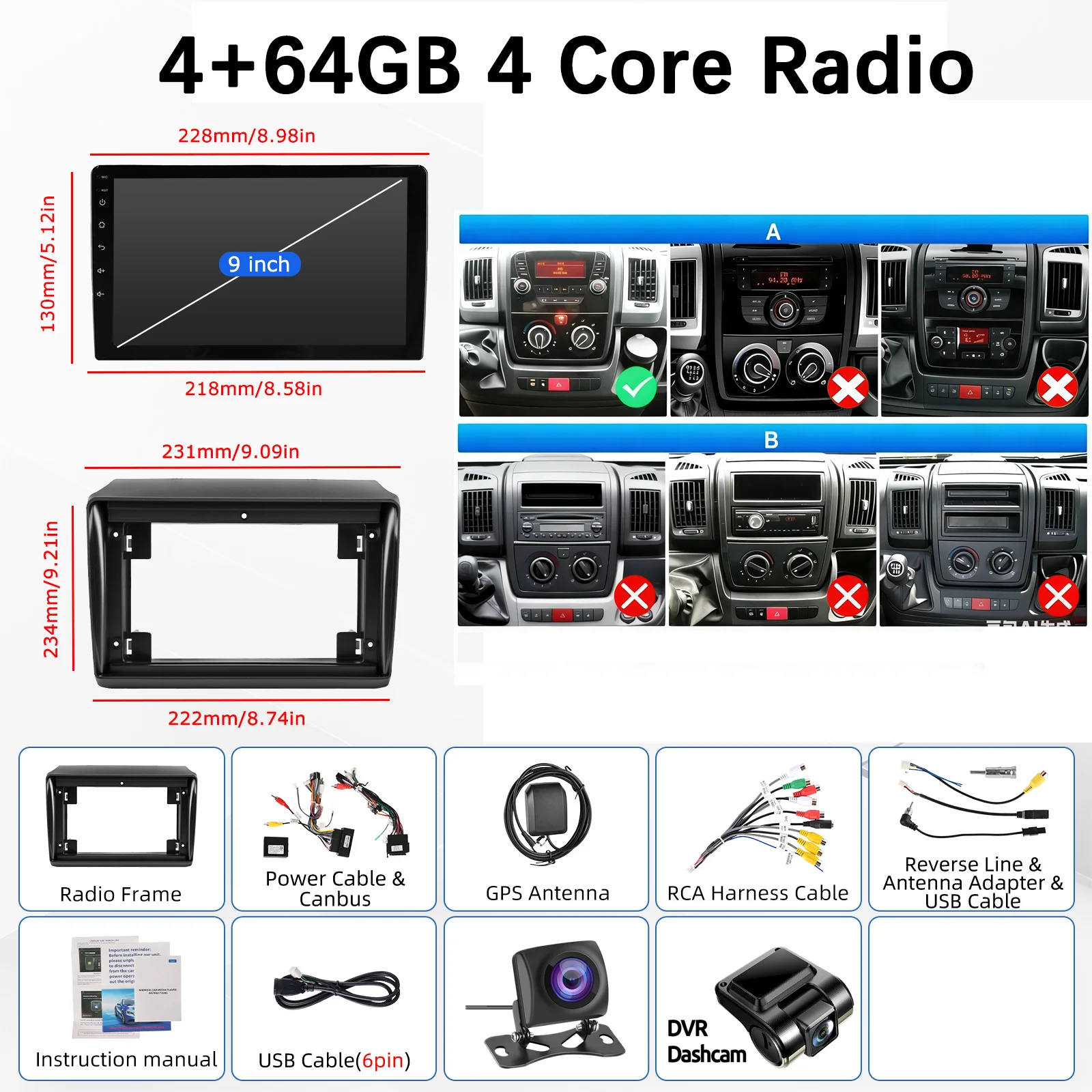 Android 15 autoradio voor Fiat Ducato 2005-2023 Citroen Jumper Peugeot Boxer draadloze Carplay Android Auto multimediaspeler BT