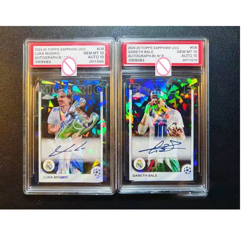 DIY Modrić and Bale Star Cards 2024-25 UCC Sapphire Crushed Ice Limited Edition Signed Card 1/1