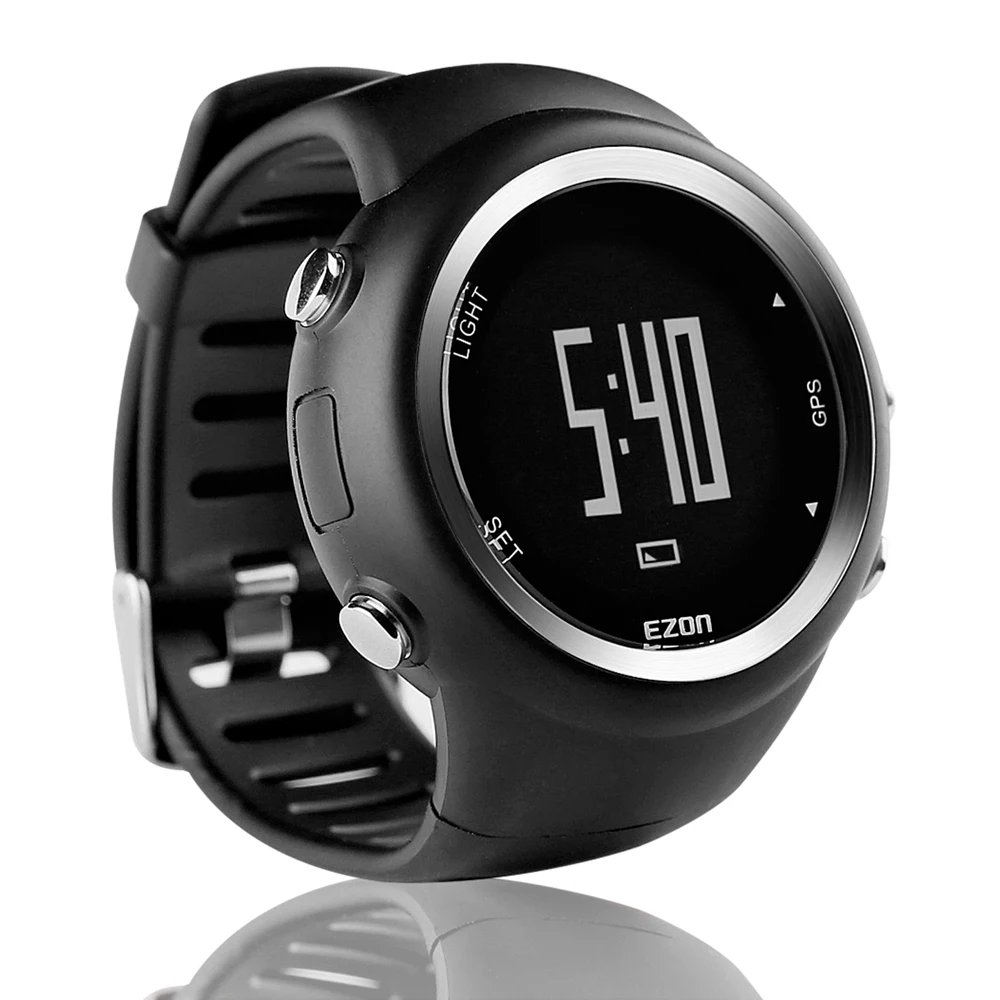 Rechargeable GPS Timing Watch Running Fitness Sports Watches Calories Counter Distance Pace 50M Waterproof