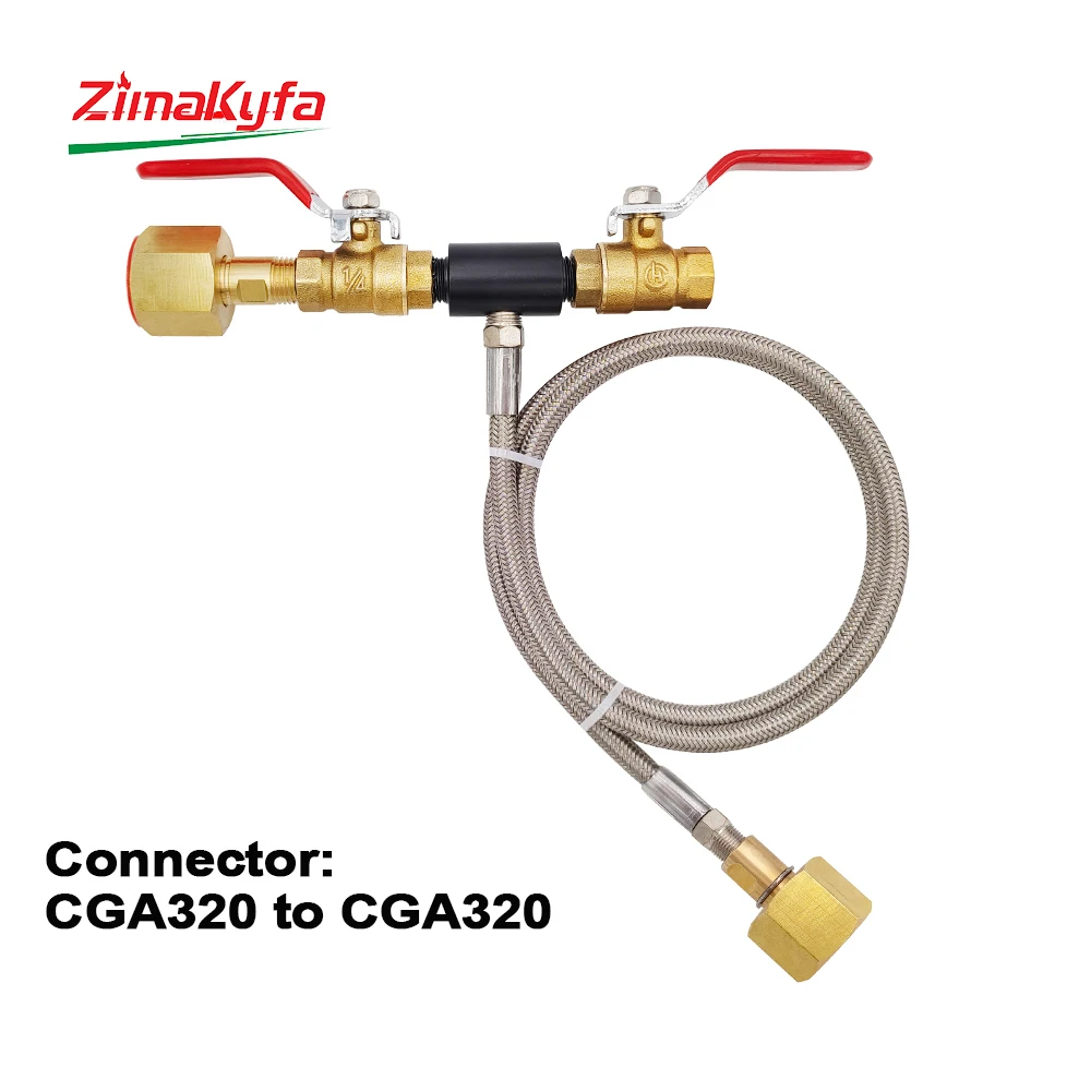 Imagem -04 - Cilindro Recarga Adaptador Conector de Mangueira Soda Maker Troca Carbonator Tanque para Enchimento de Soda Garrafa de Co2 Azul Co2