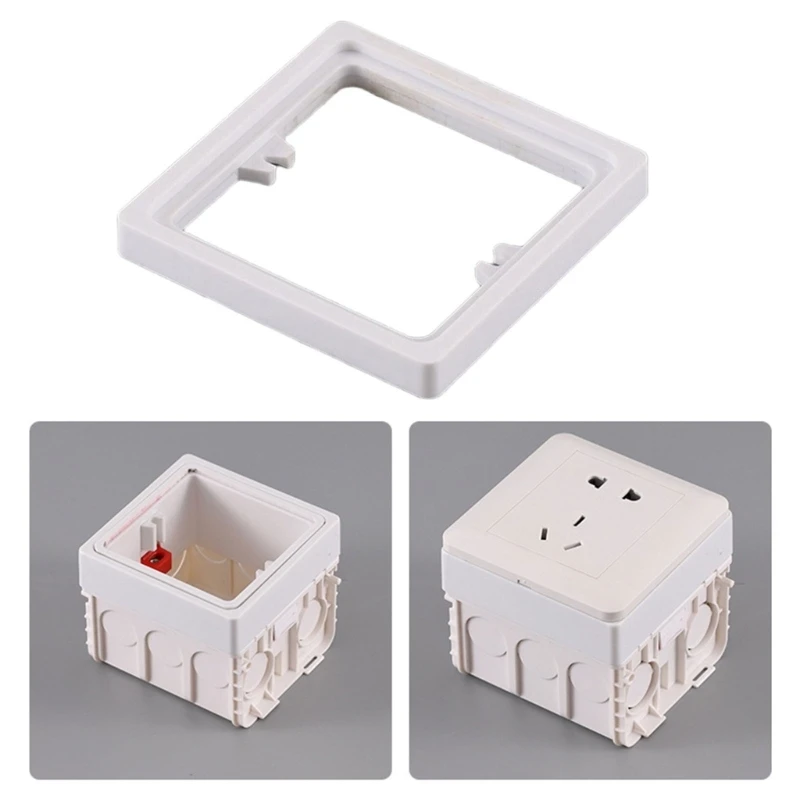 Espaciador enchufe único, caja toma corriente eléctrica, extensor caja individual con tornillos para sala estar,