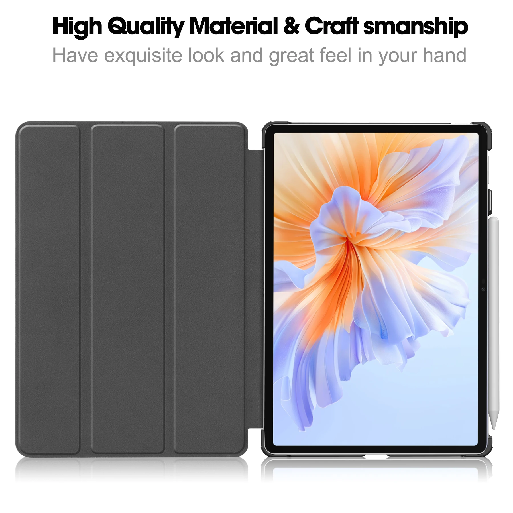 Funda inteligente de cuero PU de lujo Universal para Huawei Honor Pad V9 2024 11,5 pulgadas modelo ROL-W00 cubierta de tableta pintada con soporte triple