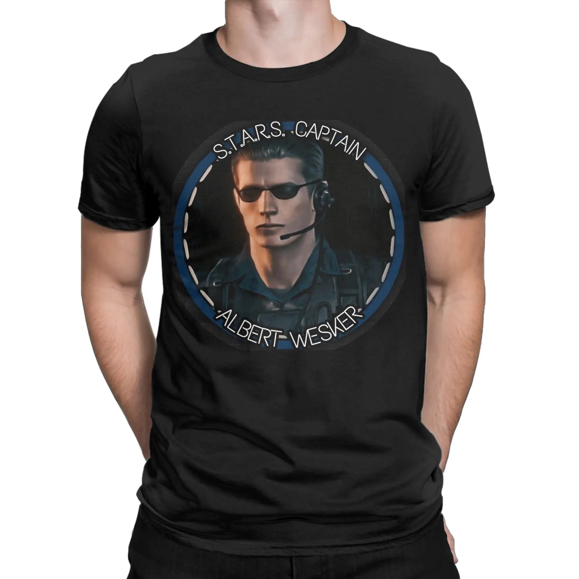 Mens Womens Albert Wesker  Shirt Cotton Graphic Printed Tee Shirts  Top Clothing