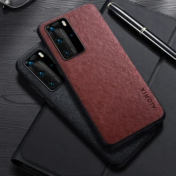 Case For Huawei P40 Pro Simple Design Luxury Leather Business Cover For Huawei P40 Lite Case