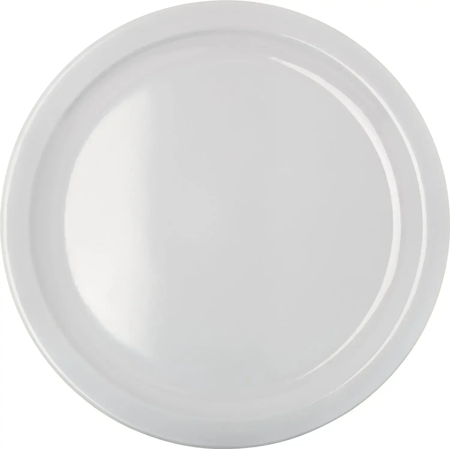 Kingline Reusable Plastic Dinner Plate, Melamine, White Food Service Products, Home and Restaurant, 10 Inches