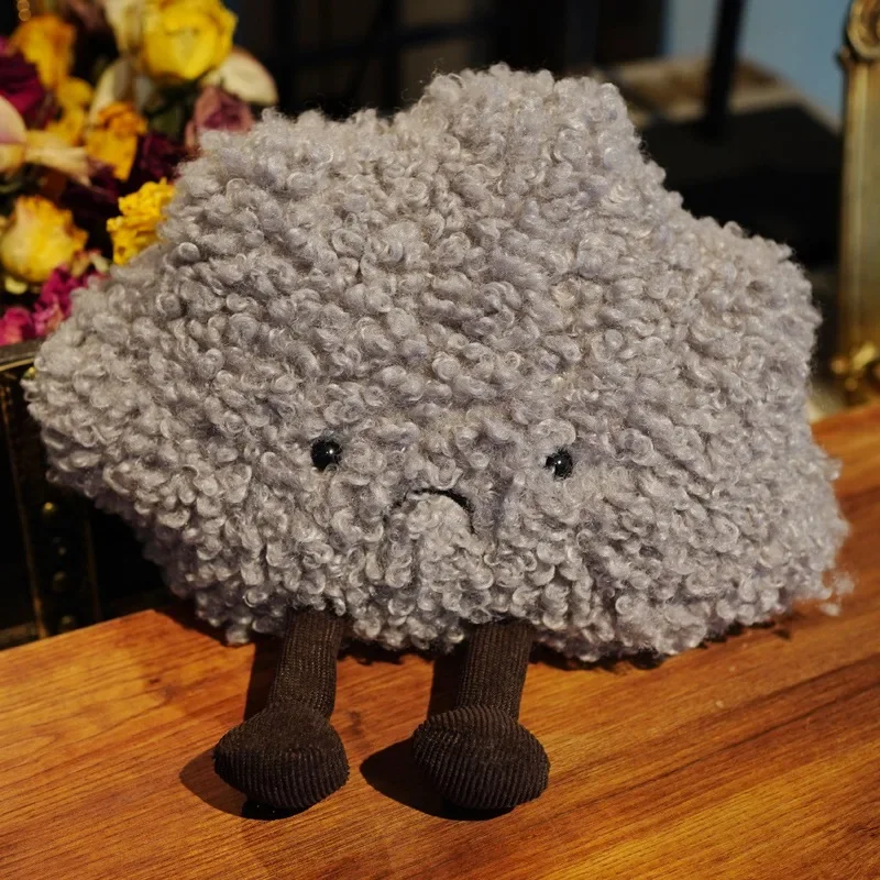 Morbido adorabile cuscino a forma di nuvola Kawaii farcito peluche nuvole scure biancheria da letto giocattolo camera del bambino decorazione della casa regalo per bambini